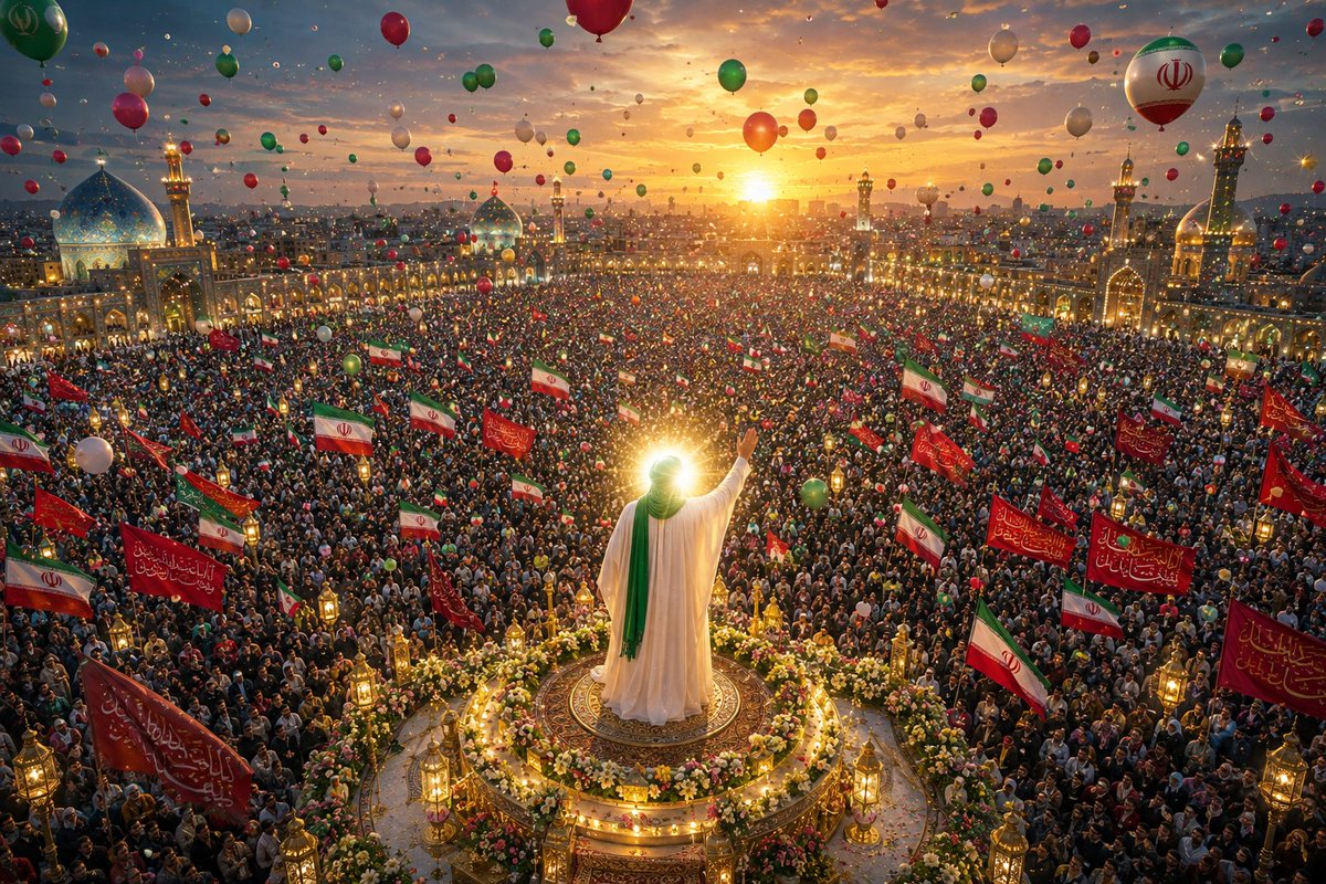 f_art313's tweet photo. Endless warmongering have turned the world into a frightening place. In Shi’a thought, the beginning of Imam Mahdi’s Imamate marks the dawn of a pure and just government—a day when the world’s wealth will be shared fairly among all.
#عید_بیعت
#انا_علی_العهدی_لبیک_یا_مهدی https://t.co/su18OcJXDf