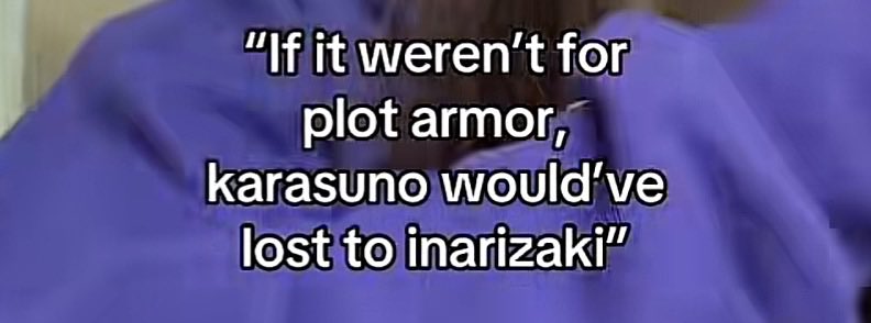 ihrtgumikasa's tweet photo. if karasuno had plot armor they would’ve won nationals 🤷🏼‍♀️🤷🏼‍♀️ https://t.co/NTFSdkGkXg