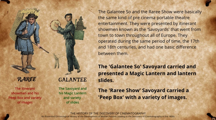 RealPreCinema's tweet photo. Regular followers of @ReaPreCinema may recall my dispatch of the Galantee So during the same time period. 

So, what’s the difference you ask? The history of pre cinema, bestowing on us many apparatuses, has all bases covered as it pertains to carrying something on your back. 

The Galantee So and Raree Show were close brothers.