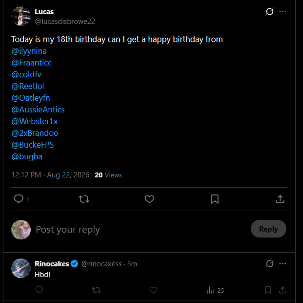 knowledgezd's tweet photo. @lucasdisbrowe22 @ilyynina @Fraanticc @coldfv @Reetlol @Oatleyfn @AussieAntics @Webster1x @2xBrandoo @BuckeFPS @bugha ctfu this kid so parasocial he deadss think he cold 😹😹 https://t.co/wuFLO1kJ4w