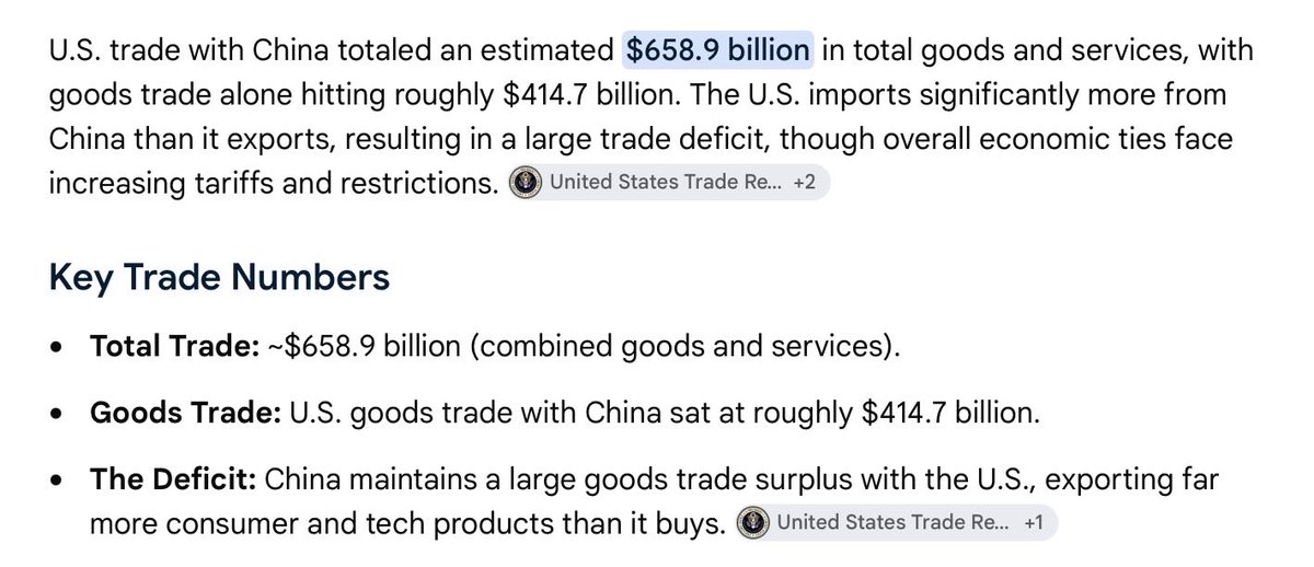 CMae0318's tweet photo. @BustaNarrative I will bust your narrative.  The US does 600+ billion in trade with China.  Is your stance “do what I say, not what I do??” https://t.co/eEBDiW8V7y