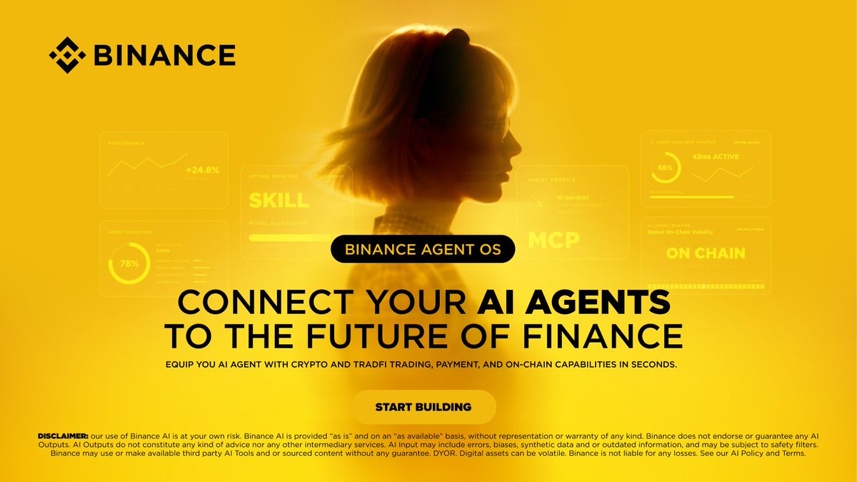 binance's tweet photo. Claude. Codex. ChatGPT. VS Code. Wherever you build.

Agent OS brings Binance capabilities directly into your AI workflow.

Try Agent OS now 👉 https://t.co/egAUUvvlID https://t.co/iq1cL7gdNl
