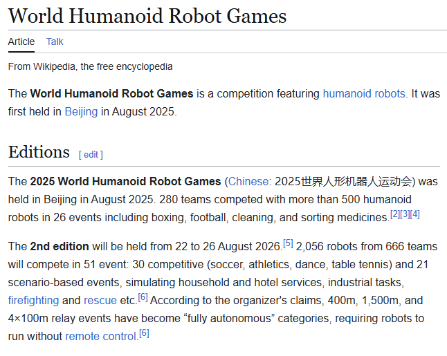 RobotgoreSol's tweet photo. The most viral clips going around right now are from the World Humanoid Robot Games which is currently being held in Beijing. They are going to be firefighting, not sure if its actual burning buildings or not but the range of events should provide plenty room for death. https://t.co/nY1uvoYQeE