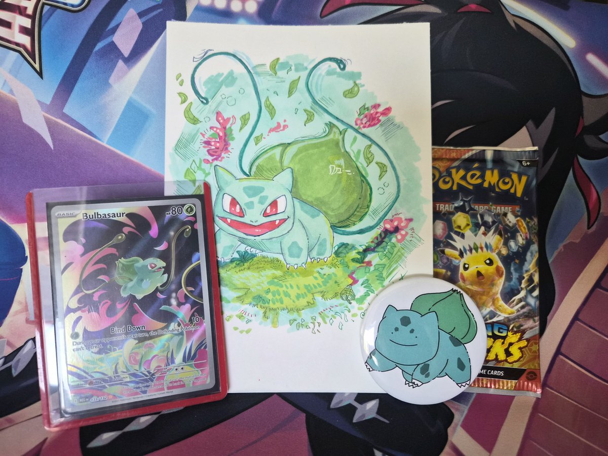 poke_katiekat's tweet photo. IT'S MY BIRTHDAY GIVEAWAY🥳 I wanted to do something simple and fun so we got a Bulba bundle with a hand drawn print and button🥰

Just like &amp; repost💗
Ends 8/29! US only https://t.co/YieBZmgtUo