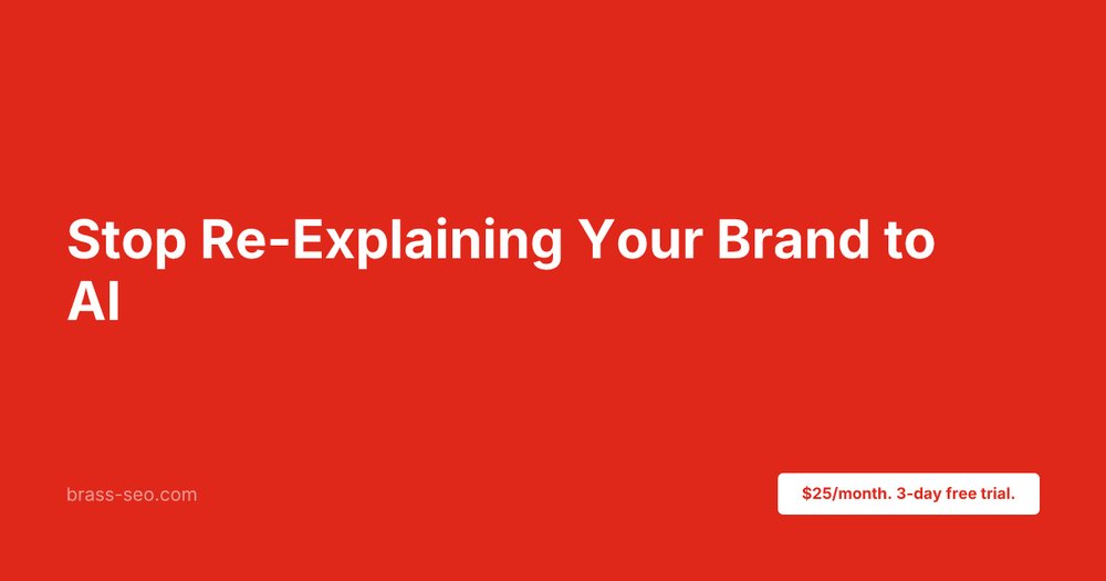 brass_seo's tweet photo. A fresh AI chat knows nothing about your brand. You paste a paragraph like "friendly but professional" and the model nods, then ignores it. Vague tone isn't a rule it can check.

Build one doc instead: banned words, tone examples, facts, guardrails. Paste it every session. https://t.co/z3SipWayB0
