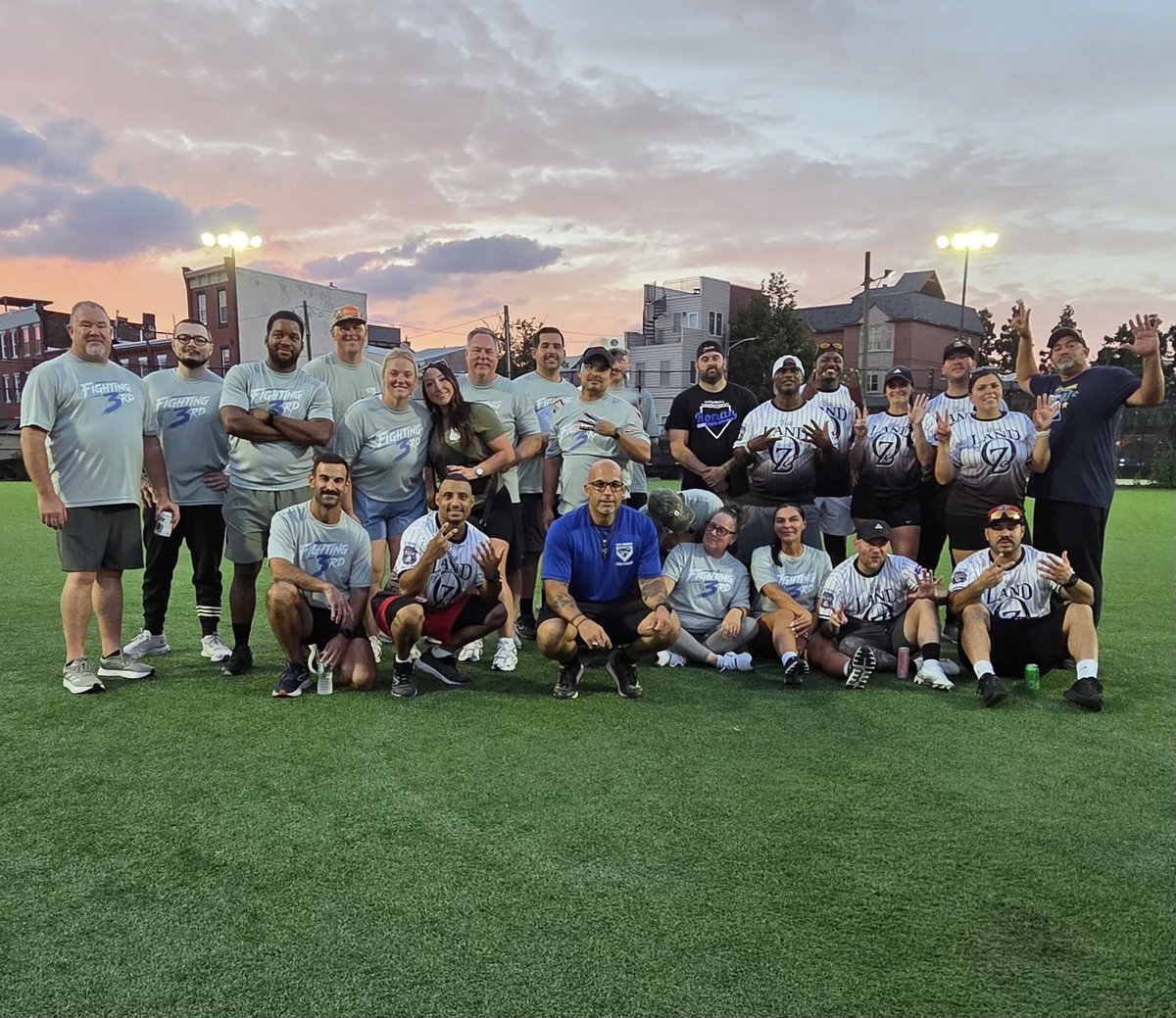 PPD25Dist's tweet photo. Officers from the 25th district take south philly for a Kickball game against the 3rd district! https://t.co/u2VbxNjKHi