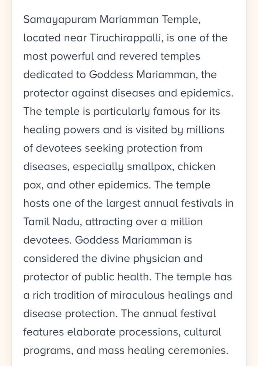 georgeviews's tweet photo. DMK exposes its anti-Hindu stance yet again by mocking the sacred traditions of the people.

TVK is not telling anyone to skip the vaccine. The government's job is to serve ALL citizens - including those who practice faith-based traditions alongside modern medicine.

Now TVK builds a rest shelter for Ammai pilgrims - suddenly Tamil society is being pushed back to superstition? 

Lakhs of Tamil families visit Mariamman temples every year -- vaccine or no vaccine believing it will be cured. Building them a safe, hygienic place to rest during pilgrimage is important!
 
And did you ask the same question when MK Stalin, leader of the "rationalist" DMK, turned up at an election rally at least an hour late - specifically to avoid the "inauspicious time" of Rahu Kalam. 

Where was your Periyar quote?