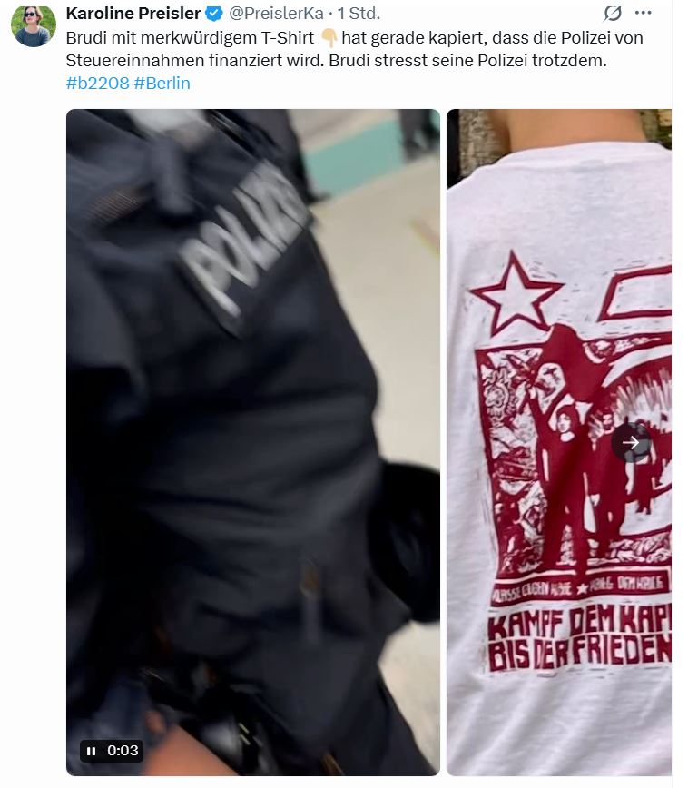 Mausebaer17's tweet photo. Verbotene Portraitaufnahmen auf einer Demo. Was hat Karoline Preisler (#FDP) studiert? #noFDP https://t.co/qIJloFBg92