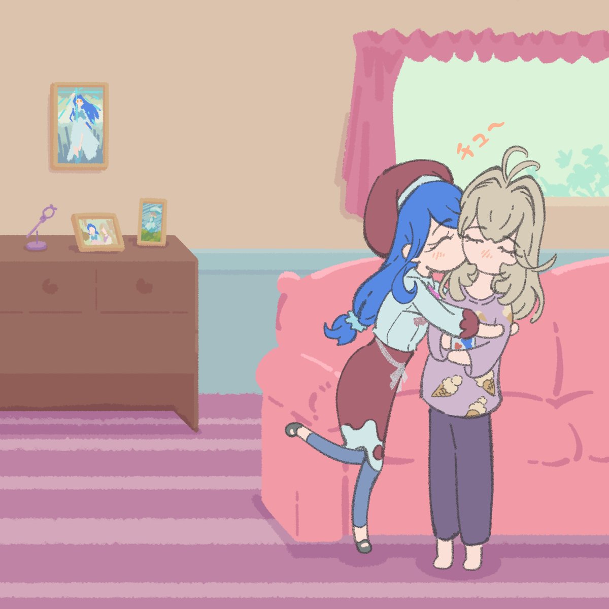 Bubbrolin's tweet photo. 🍨Daily Life After Luluka Rejoining the Team🦋
💙Looks like she isn't quite used to it yet🤍🖤

🍨归队后的日常🦋
💙露露卡还不是很习惯呀🤍🖤

#たんぷり　＃るるくれ　＃くれるる https://t.co/TP7v62ZKF6