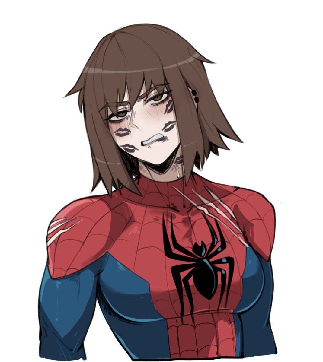 SpiderfemCock's tweet photo. 𝗟𝗮 𝗮𝗿𝗮𝗻̃𝗮 𝗮𝘂𝗻 𝘀𝗶𝗴𝘂𝗲𝗻 𝗿𝗲𝗰𝘂𝗽𝗲𝗿𝗮́𝗻𝗱𝗼𝘀𝗲 𝗱𝗲 𝘀𝘂 𝘂𝗹𝘁𝗶𝗺𝗮 "𝗽𝗲𝗹𝗲𝗮" 𝗰𝗼𝗻 𝗹𝗮 𝗴𝗮𝘁𝗮 𝗻𝗲𝗴𝗿𝗮

"El labial no se quita fácil del traje...(aunque es lo que mas disfruto)" https://t.co/hiRtPDLejf