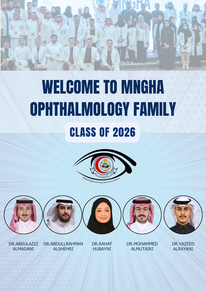 Ophtha_MNGHA's tweet photo. A warm welcome to the newest members of our MNGHA Ophthalmology family! 👁️✨

A new chapter begins filled with learning, growth, new experiences and a shared commitment to excellence in eye care.

Wishing you all a rewarding journey and every success along the way! 🏆 https://t.co/eDaHgS3Mzm