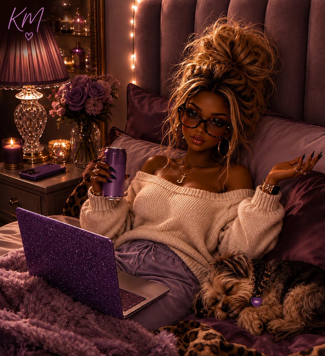 MissMarzDaBarbz's tweet photo. Protecting my peace got real cute once I realized I could stay home, mind my business, love on my baby, and let everybody else’s chaos happen without me. 💜✨ https://t.co/LfmS7LxEIM