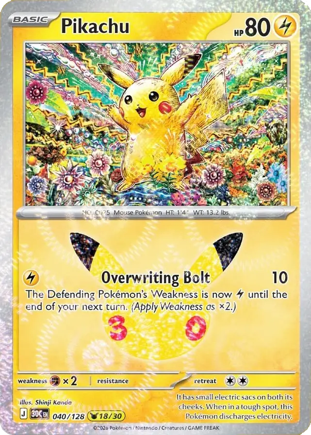 BinderFoundry's tweet photo. Which of the 30 Pikachu are you most waiting for? The 30th anniversary Pikachu Checklist is up!

See the currently 20/30 Revealed on the website! https://t.co/1MvPcGEVip