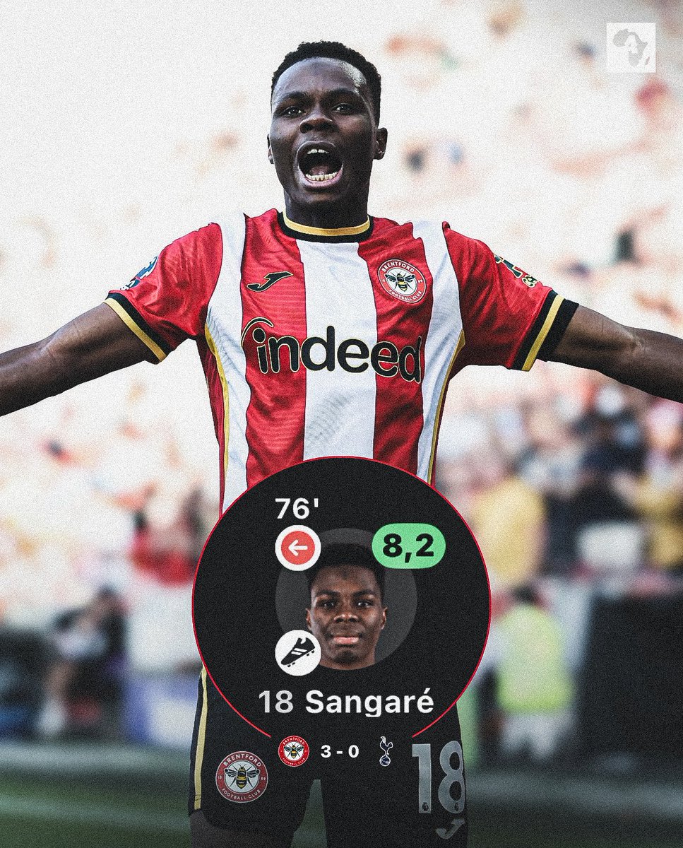 ActuFootAfrique's tweet photo. 🚨 Premier match en PL et Mamadou Sangaré 𝑶𝑾𝑵 Tottenham ! 🇲🇱🥶💫

Il a été élu MOTM.🥇 https://t.co/gZINcCLeeh