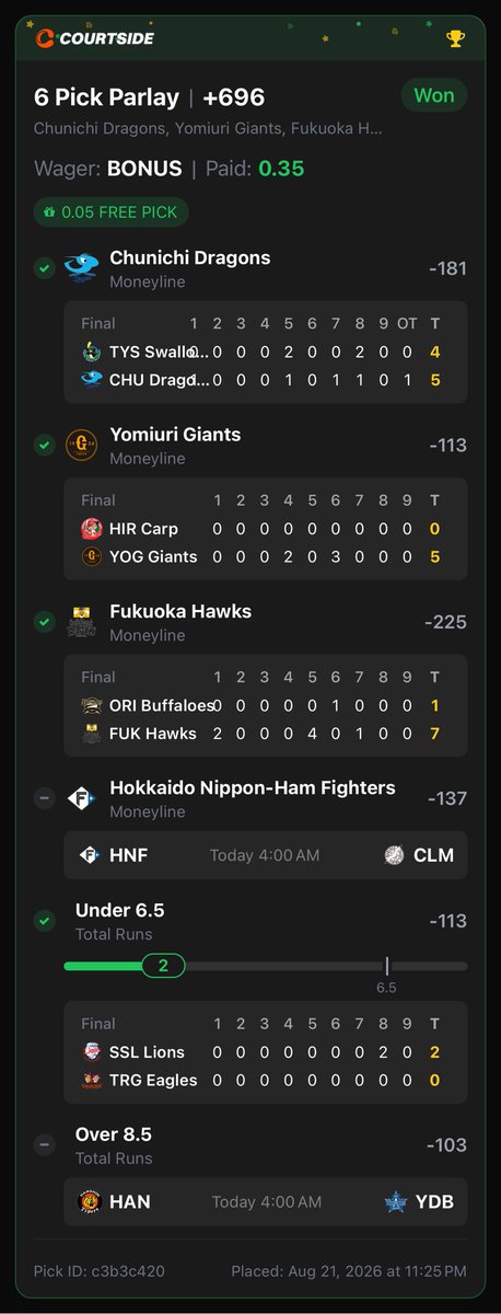 Dramalicious3's tweet photo. This win was from the “test pilot” from the free no sweat NFL preseason Pick @courtsideapp… congrats you guys fixed the bug in that promotion. https://t.co/2cjv3tf5Q3