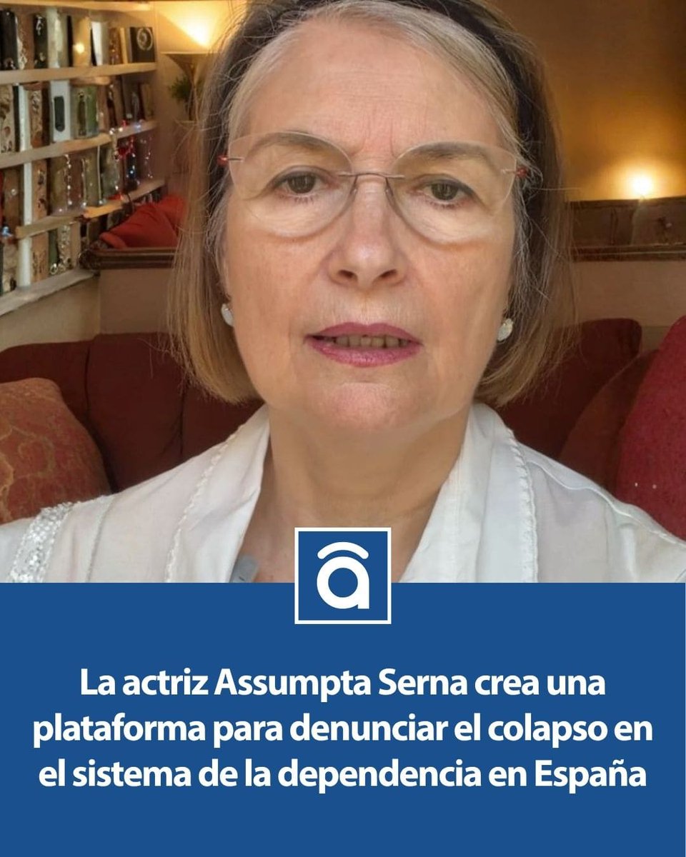 tododisca's tweet photo. La actriz Assumpta Serna crea una plataforma para denunciar el colapso en el sistema de la dependencia en España: "No es humano ni justo".

La actriz Assumpta Serna ha decidido crear una plataforma para unir a los ciudadanos de toda España y denunciar el colapso del sistema de la dependencia. Se trata de ‘Plataforma Dorada’, una iniciativa para recoger testimonios, visibilizar casos, registrar problemas e impulsar un pacto de Estado para mejorar la gestión de la dependencia en todo el país.

Assumpta Serna tiene 68 años de edad y su madre tiene 100 años. De hecho, todo esto comenzó con un vídeo de denuncia a través de su cuenta oficial de Instagram. Assumpta Serna expuso el caso de su madre, con 100 años de edad y en situación de dependencia con necesidad de atención las 24 horas del día.

En el mencionado vídeo, Assumpta Serna denuncia la gestión del sistema de la dependencia en la Generalitat de Cataluña, ya que se centró en su caso personal. De hecho, utilizó el idioma catalán para expresar su malestar con la situación.

Sin embargo, este vídeo alcanzó rápidamente una gran viralidad en redes sociales. Entonces, Assumpta pudo comprobar que la mala gestión de la dependencia no es algo que solo ocurra en Cataluña, sino que es algo común en la mayoría de Comunidades Autónomas de España.

Ante esta situación, Assumpta Serna ha decidido crear una plataforma para unir fuerzas. Desea recoger casos reales, retrasos en la dependencia y visibilizar esta situación en toda España. La actriz catalana considera que haciendo fuerzas entre todos los ciudadanos es posible presionar al Gobierno de España para garantizar una gestión adecuada de la dependencia.

Al respecto, asegura que "los que pueden cambiar las cosas saben del alcance del problema perfectamente. El Gobierno y las grandes empresas tienen datos precisos y actualizados". Además, denuncia que "el destino de estas personas mayores es un problema recurrente y no solo de Cataluña".