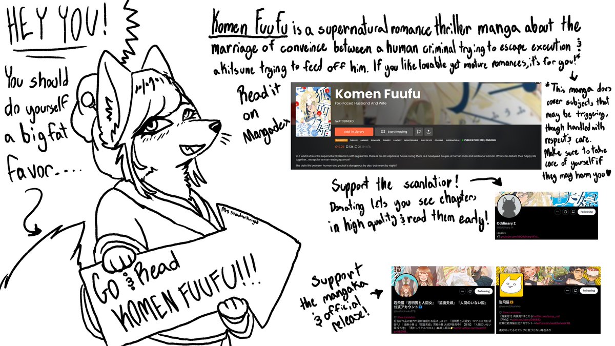 MrsShadowKnight's tweet photo. This drawing peak your interest? Good. GO READ KOMEN FUUFU do it now.... right nooooww https://t.co/lLrZXk8N2Y