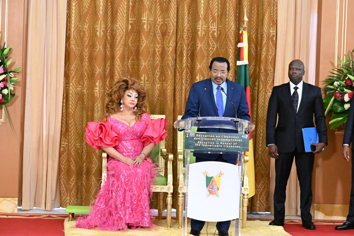 PR_Paul_BIYA's tweet photo. Chères Lionnes Indomptables,

Votre parcours exemplaire doit être une source d’inspiration pour notre peuple et tout particulièrement pour notre jeunesse.

#PaulBiya
#Cameroun https://t.co/3NJSRoGBfz