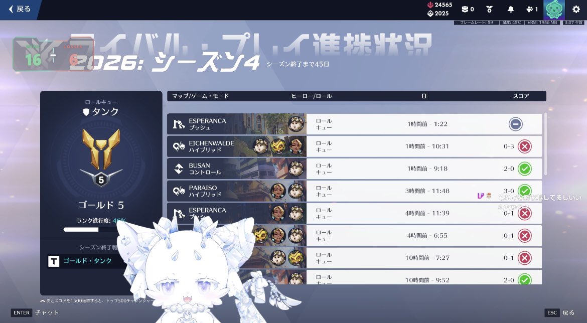 0eele_00's tweet photo. 夜の部OWもみてくれてありがとうー！！
タンクどか負け！サポはどか勝ち！
サポはじめてシルバー1いけた
モイモイがいいかんじ🧚🏻‍♂️
またタンクもサポもがんばる https://t.co/oPh0FO6aX4