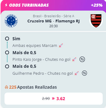 MaisOdds's tweet photo. Cruzeiro x Flamengo 🇧🇷

↪️ Ambas | Kaio Jorge e Pedro chute no Gol
🔗 NOVIBET LINK https://t.co/QnpiEbuNFG

🔞+18 anos
⚠️Aposte com responsabilidade

🔞 Ministério da Fazenda adverte: Aposta não é investimento. Autorizado pela Portaria SPA/MF Nº 2.090/2024. Aplicam-se T&amp;Cs #PUBLI https://t.co/Rg2ilvlYpG