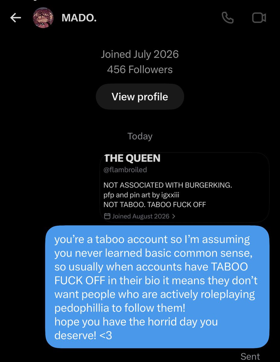 flambroiled's tweet photo. taboo accounts needa go FUCK THEMSELVESSS DIE IN A HOLE PLEASE https://t.co/GW2l1kZqb2
