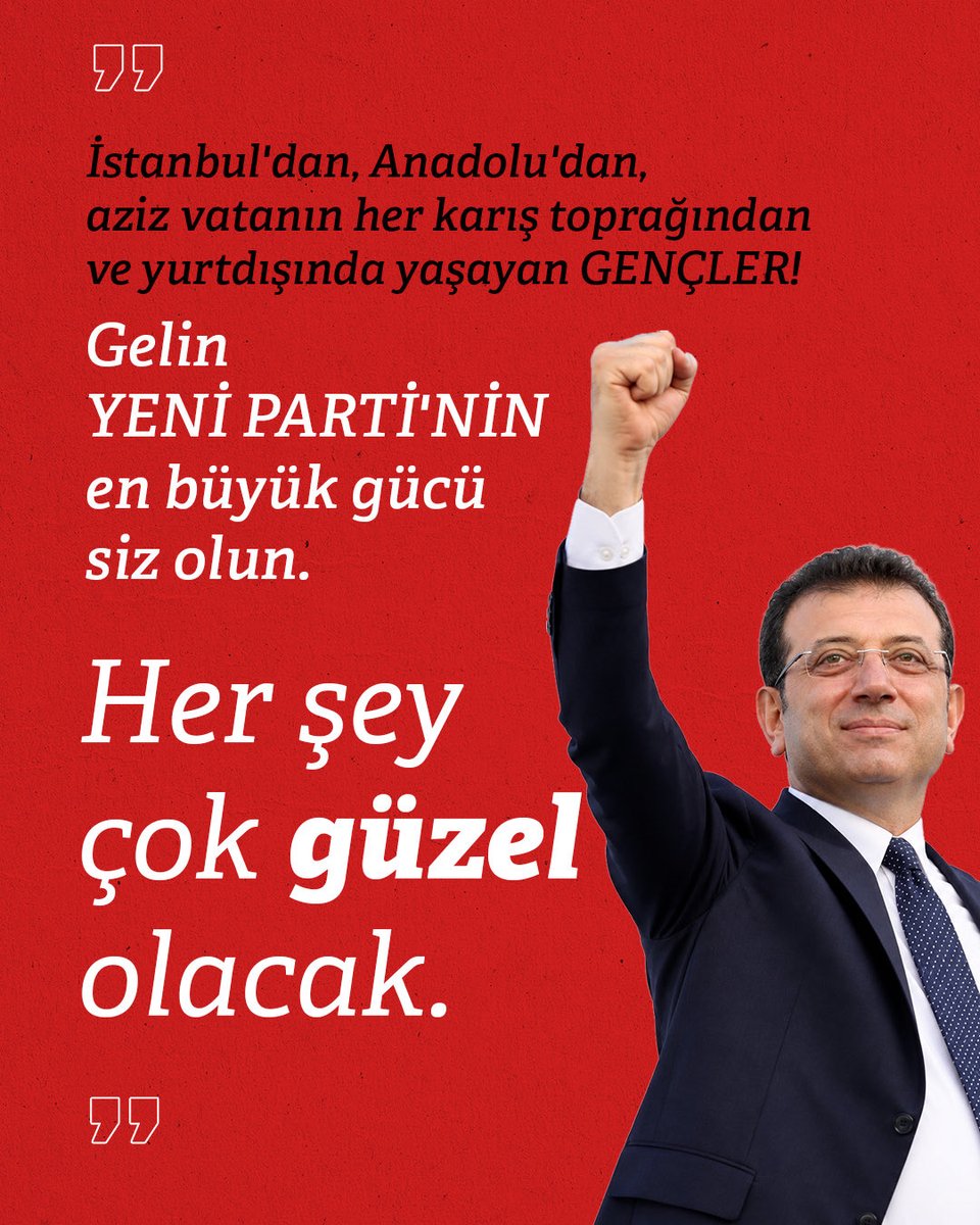 CA_iletisim's tweet photo. YENİ Parti siz gençleri davet ediyor.
Gelin bu yürüyüşe katılın!

https://t.co/dGBhRtVAY5 https://t.co/jKRUAAUqzC