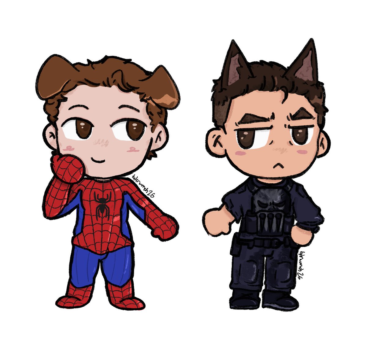 tylerwunch's tweet photo. HELLO SPIDERCASTLE NATION! i have made some super cute chibis for you.. and guess what.. you can buy them NOW on my acg goods shop! they connect with a magnet, isnt it so cute?

if ur interested check out ma shop link below!

#spidercastle #peterfrank #spideyskull https://t.co/FR6odXbbIF