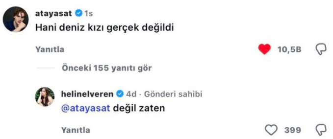BursaliDante's tweet photo. helin deniz kızı gerçek değil diyor, yani denizleri aş da gel diyor... WAOW https://t.co/izFu3ehLL8