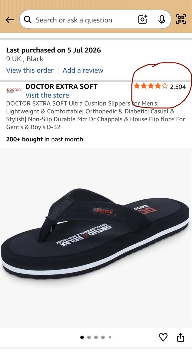 unfilteredxgoat's tweet photo. Bought these slippers from Amazon after seeing thousands of good reviews, but the actual product is extremely disappointing. It hurts my heel and even leaves color on the bottom of my feet. Feeling cheated.
@amazonIN @Customer_Desk_C #fake #amazon @jagograhakjago #cheated https://t.co/5H9sG7HrSm