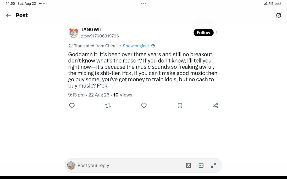 alergicsymptom's tweet photo. Well you are blind fan but it the truth chinese x:in fans are also upset about music quality lol can't they work with other producers and song writers and mixing team truth is their own ceo control x doesn't want them to succeed we seen aria's vocals in the triple iz song https://t.co/AA4T1N3MxU