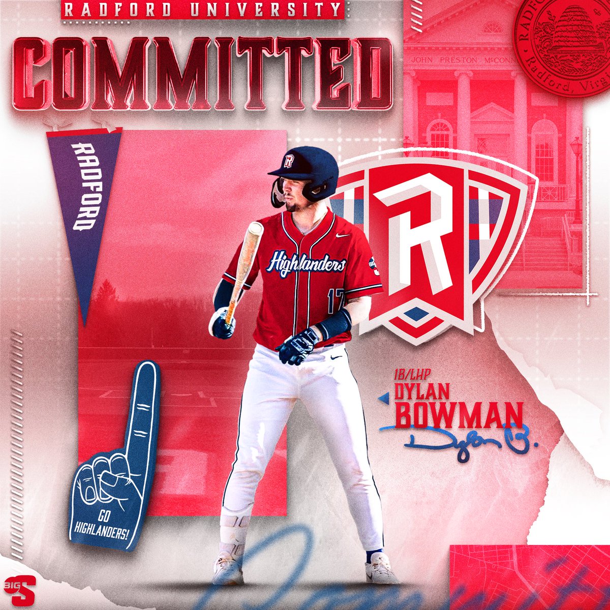 dylanbowman88's tweet photo. Beyond blessed to announce my commitment to the University of Radford! Go Highlanders 🔴⚪️@RadfordBaseball @BrandonHathaw19 @gilb1125 https://t.co/qm6z8mkkme