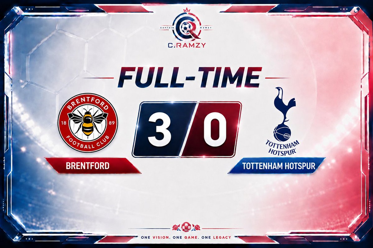 captainramzy01's tweet photo. FULL-TIME! 🔥⚽ Brentford 3–0 Tottenham. A dominant performance from start to finish! 🐝💪 #BRETOT #Brentford https://t.co/FW9VSwJrHc