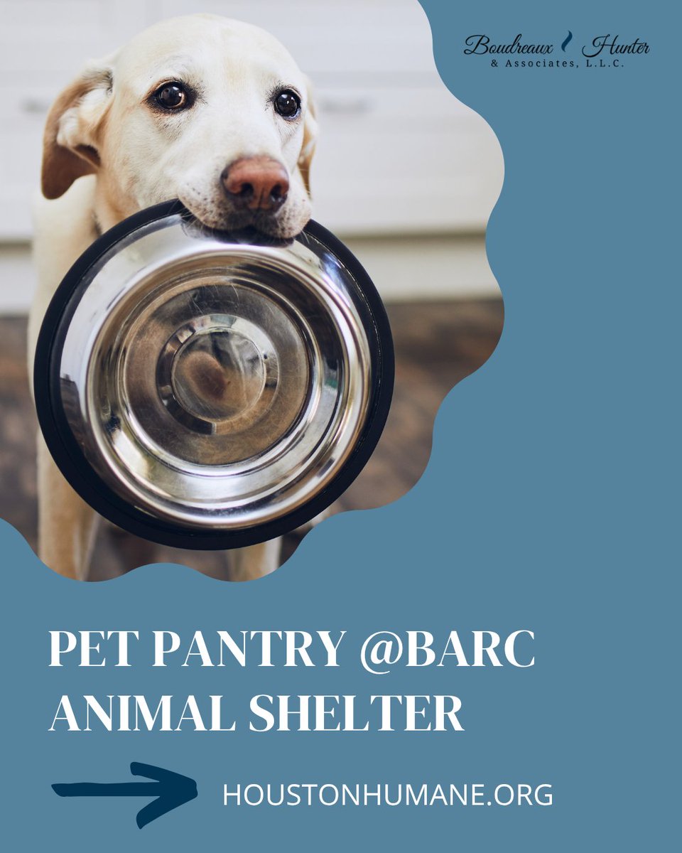 BHLAWTEXAS's tweet photo. Helping families also means supporting the organizations that care for our community. The Houston Humane Society's Pet Pantry at BARC helps provide pet food and supplies to families in need, keeping pets healthy and together with the people who love them. https://t.co/xOHvZ216kj
