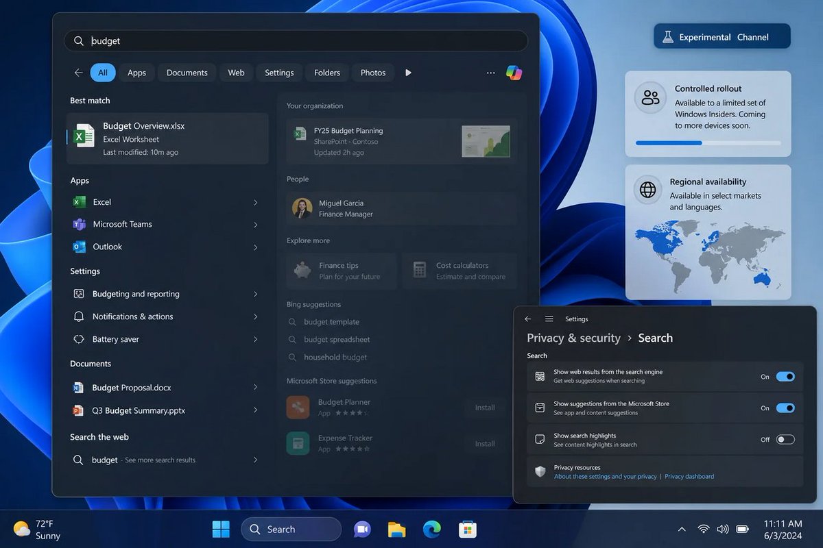 windowsforum's tweet photo. 🔎 Windows 11 Search is finally learning the difference between finding your file and selling you something. Insiders get cleaner results plus toggles for web and Store suggestions—small win, overdue fix.
https://t.co/PMeuC9G8hP
#Windows11 #WindowsInsider #WindowsSearch https://t.co/Uo8YxFWzzd