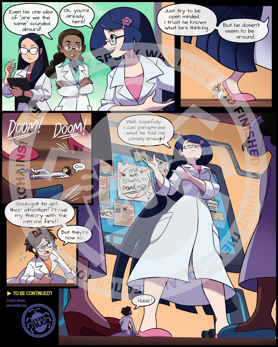 TheSpunkBug's tweet photo. "A Professor's Breakthrough" (2026)
And now, a Pokémon comic without any actual Pokémon! Over the years there was enough lingering series lore implications gave me the idea of making this comic, one that puts the professors in the spotlight and gives Fennel some attention. https://t.co/iP40h0FuTZ