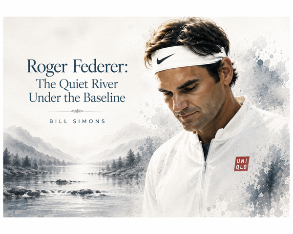 BillSimons1's tweet photo. With power, ease and beauty, Roger Federer navigated what we sensed but could not see. Championships end. Records fall. But what Federer gave us endures—the poetry, mystery and sublime beauty of the game.

Read: https://t.co/nhYtPuEldH #Federer #HallOfFame https://t.co/zq0LedOvgk
