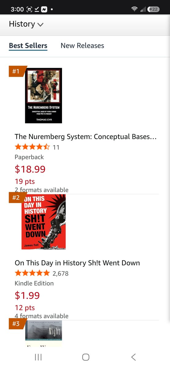 GAMPigg's tweet photo. Thomas777 has the best selling history book on Amazon right now. https://t.co/vMPrBlbsb9