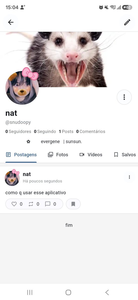 sunsnat's tweet photo. instalei esse tal de miau me seguem eu laa https://t.co/waKSUHIQFy
