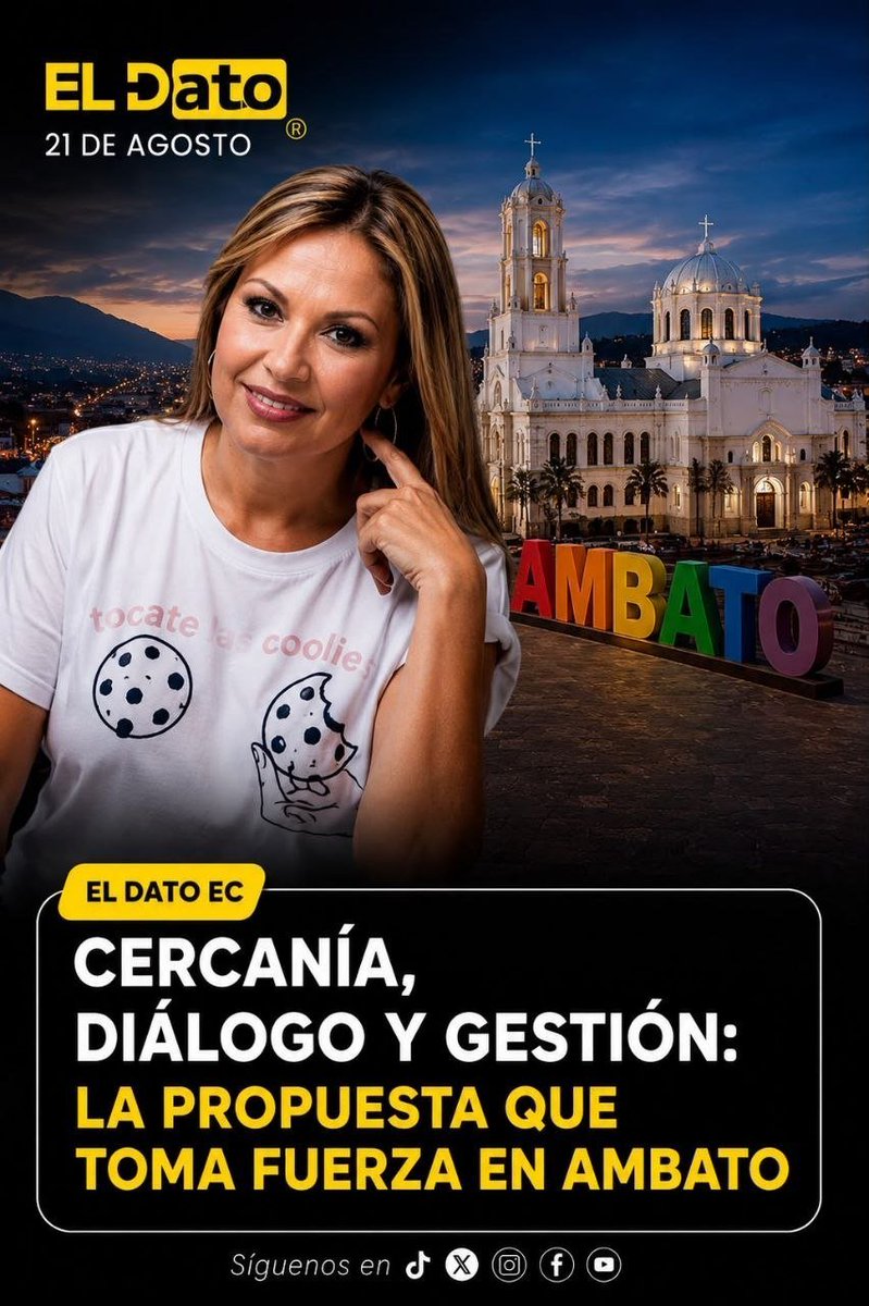 LuciaBenaviz's tweet photo. Arriba Ambato! No podemos seguir esperando. Lisette Naranjo propone resolver lo que nos afecta HOY. Con Daniel Noboa y ADN Ecuador, ¡dale nomás! por Ambato. https://t.co/GOnRUxjqdS