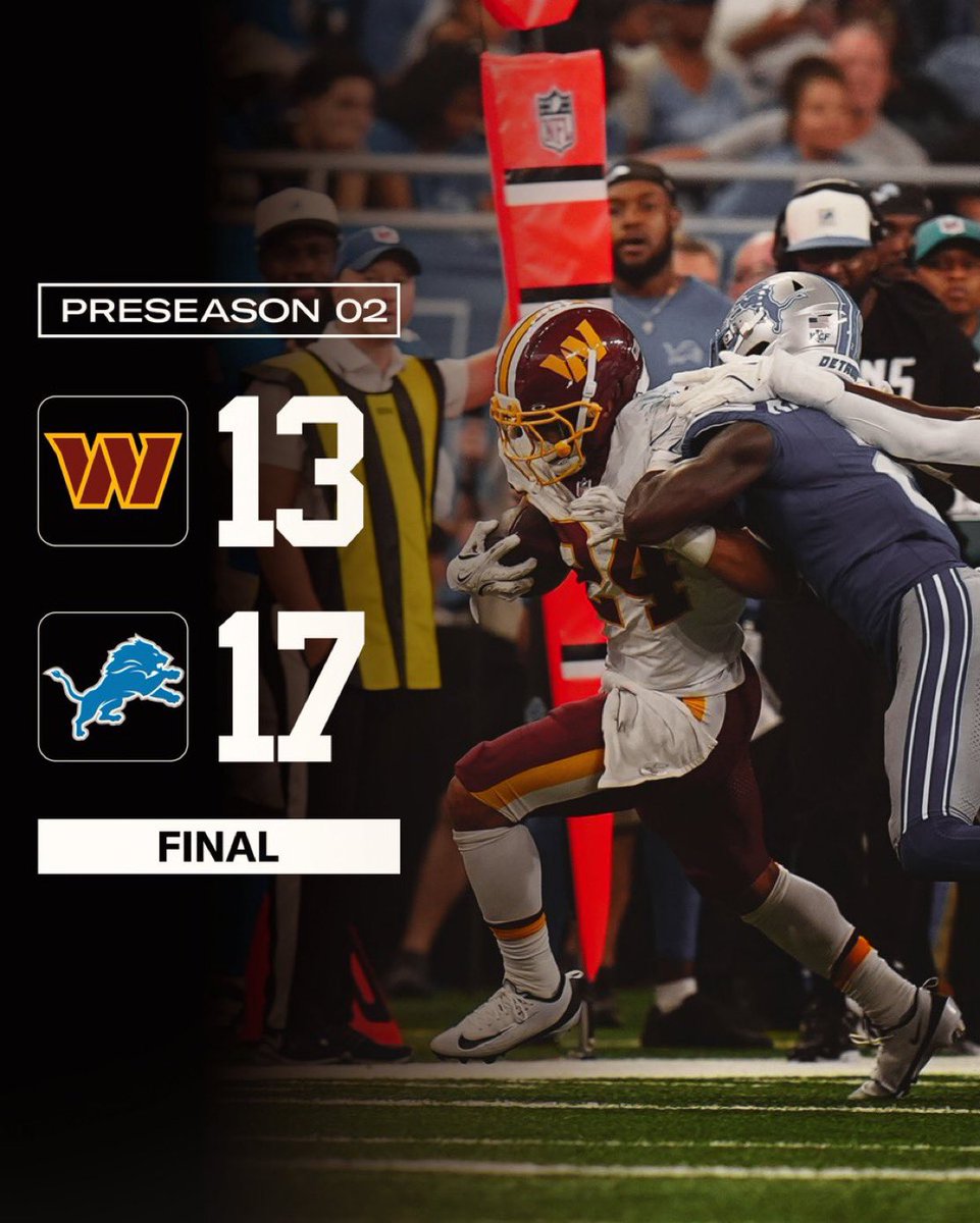 commanders_tr's tweet photo. PRESEASON 2. HAFTA/MAÇ SONU

Lions 17-13 Commanders https://t.co/92OXkSxlev