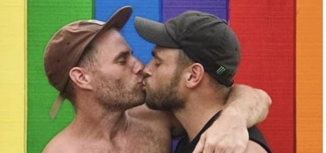 SceneOrbit's tweet photo. That National Coming Out Day kiss from Gus Kenworthy and Matt Wilkas. https://t.co/CaV3RJv6og