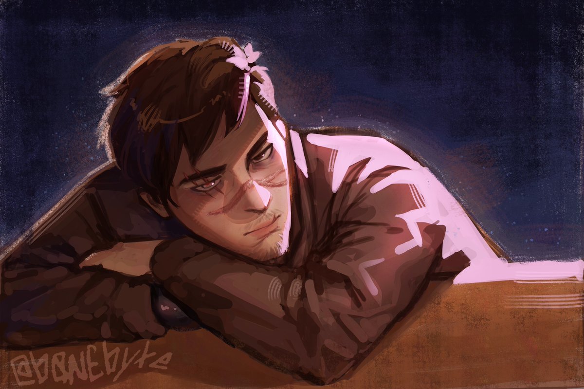 b0nebyte's tweet photo. hopping on the @jamqyu reverse au train he's so delicious ugh #flambert #dispatch 
still figuring out my style https://t.co/kU4c44z7BR