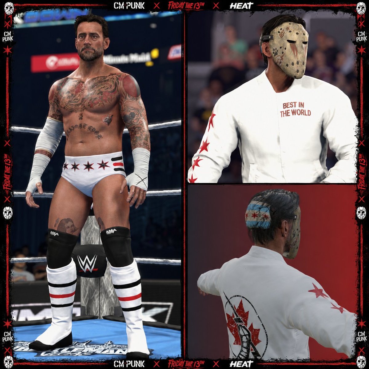 WillAmazin's tweet photo. NEW UPLOAD! #WWE2K26                                 

CM Punk '26          

Includes:  
- #Smackdown 8/21 Attire
- Heat x Friday the 13th
Download NOW on https://t.co/KVkuZnmUjF https://t.co/hoIpEYO3qy