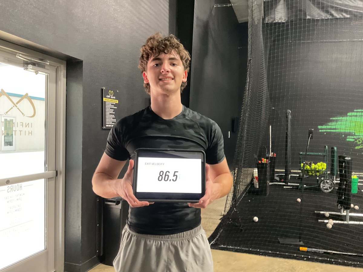 Cmiller2027's tweet photo. From topping out at 75.3 MPH to 86.5 MPH and consistently sitting 79–84 MPH in just 3 weeks. Unreal work from the guys at @IHATXProspects helping me every step of the way. Perfect timing with fall ball right around the corner. Excited for what’s to come! #uncomitted  #classof27 https://t.co/jISogOGNTL