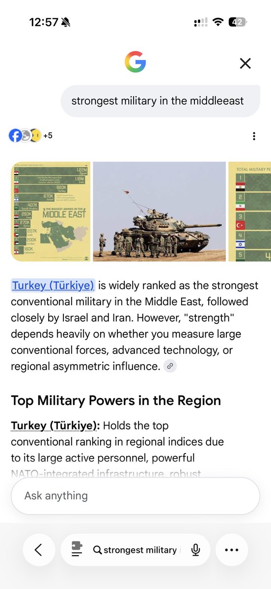thesyrianpath's tweet photo. Yes, it’s Turkey…and considering Israel couldn’t face an Air Force-less Iran and ran behind the US after throwing a couple cheap shots and hid behind Arab countries air defense system when Iran pummeled them with missiles. They will never win against Turkey who has the Mecca Pact and America will never fight with Israel against Turkey
