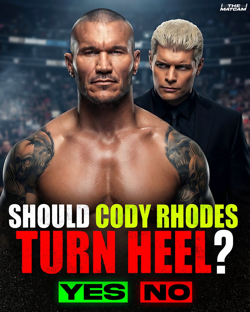 thematcam's tweet photo. Should Cody Rhodes turn heel against Randy Orton? 💀

#CodyRhodes #WWE https://t.co/OqOghjAC4A