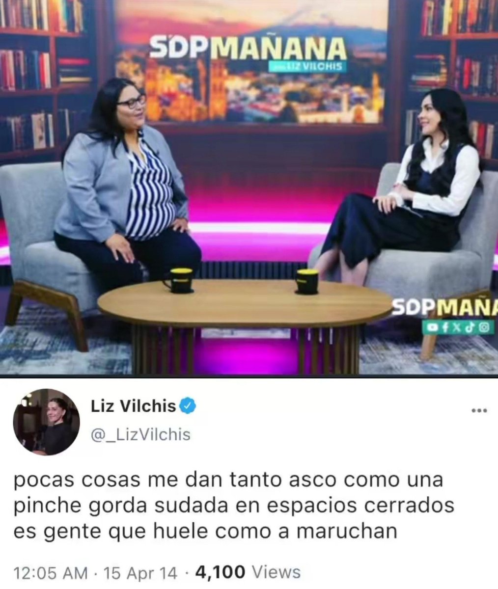 M2Manriquez's tweet photo. Vamos a tirar la cuenta de @LizVilchis la misogina, gor dofobica y racista ex vocera de @lopezobrador.

@sdpnoticias @CitlaHM https://t.co/6jDIPBOCvA