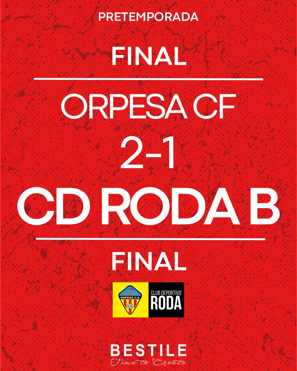 cdroda's tweet photo. ⏱️ FINAL | @Orpesa_CF 2-1 #CDRoda B
#SomRoda https://t.co/AeNCakA3xx