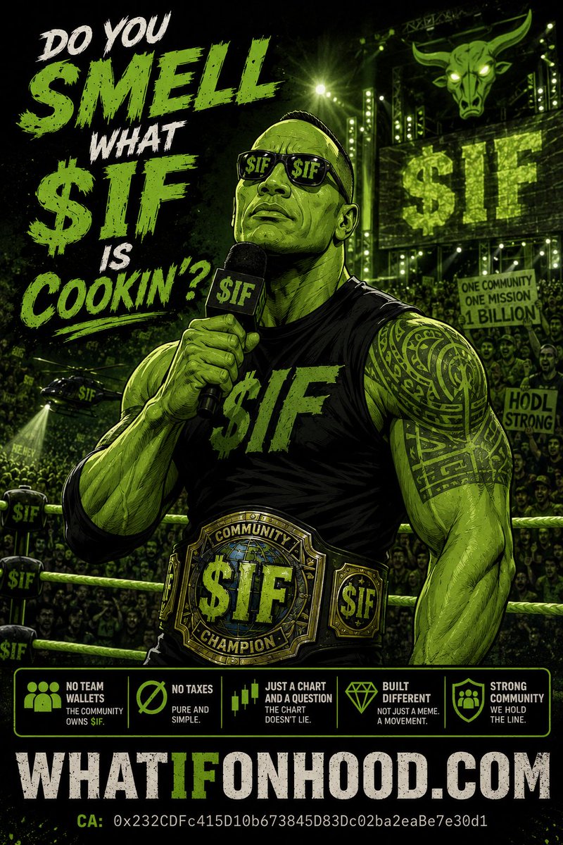 andyf815's tweet photo. WHAT $IF… the strongest thing we’re building isn’t just the chart?

The $IF team is building brick by brick.
A stronger floor.
A stronger community.
A movement that’s ready for what comes next.

And behind the scenes? Things are cookin’. 

The ingredients are in the kitchen, the heat is rising, and when the time is right… you’ll know exactly what the team have been up to.

Can you smellllllll what $IF IS COOKIN’? 

Know your role.
Hold your ground.
Bring it.
And remember…

IT DOESN’T MATTER how much noise there is today — we’re focused on where we’re going tomorrow. 

No shortcuts. No empty hype.
Just people showing up, building the floor and strengthening the community.

The People’s Coin needs The People’s Community.

WHAT $IF all this work pays off?

BILLIONS OR BUST.