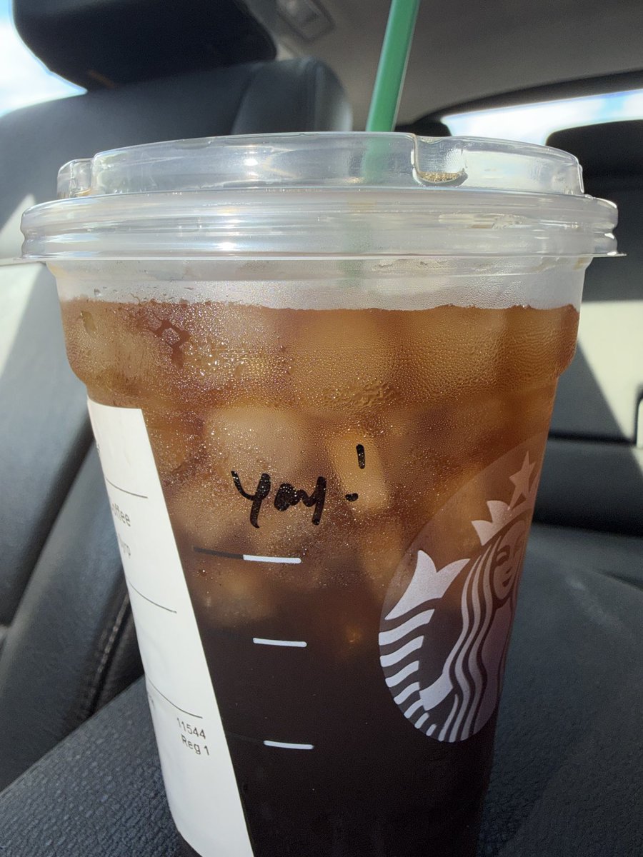 TenayahM7's tweet photo. I JUST NOTICED THEY PUT YAY ON MY COFFEE 😭 ITS SO ME https://t.co/q3L710XPYA
